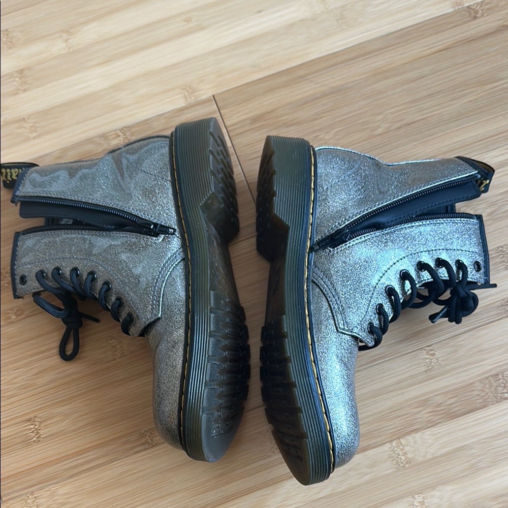 Dr. Martens Glitter Combat Boots - Picture 6 of 9